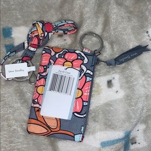 Vera Bradley Floral Wallet with Lanyard